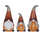 New Set of 3 Resin Fall Harvest Gnomes Home Decor Pumpkin Autumn Thanksgiving — photo 2