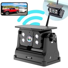 Wireless Solar Magnetic Backup Camera Portable Recorder for Truck Trailer RV