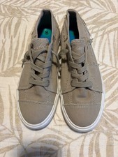 blowfish-malibu-canvas-laceup-sneakers-womens-size-8-distressed-gray-casual-sho