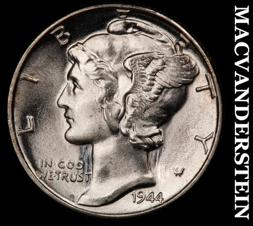 1944 Mercury Dime- Silver- Super Choice Gem Brilliant Uncirculated+++++ #J1018