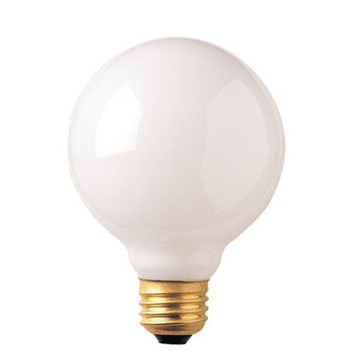 Bulbrite Globe G30 Light Bulb with E26 base, White, 2700K