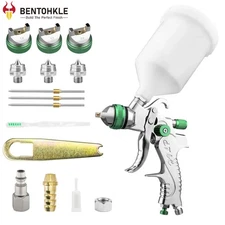 HVLP PAINT AIR SPRAY GUN 1.4/1.7/2.0mm Nozzles Automotive Gun for Homes Cars