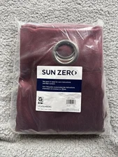 Sun Zero 100% Blackout Oslo Theater Grade Grommet Curtain Panel 52" x 95" Red