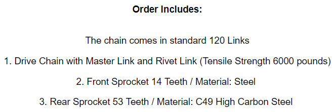 Drive Chain & Sprocket Kit for Honda CR250R 1990 1991