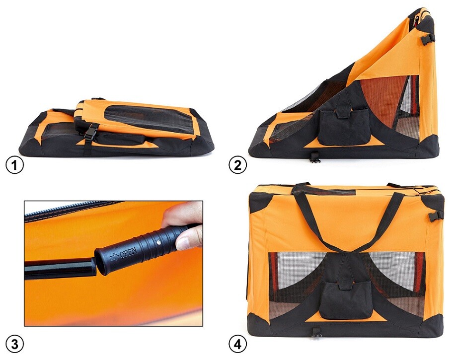 B-WARE Faltbare Hundebox BELLO Hundetransportbox Autotransportbox Reisebox Hund