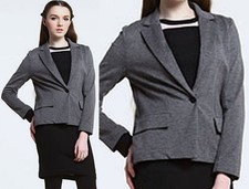$245 Lacoste 2 34 Knitted Grey Cropped Jacket Blazer Women Coat Lady Gift New