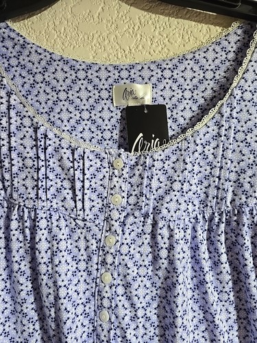 ARIA SLEEP GOWN HOUSE DRESS SOFT SIDE POCKET KNEE LENGTH SZ 3X NWT - Picture 2 of 8
