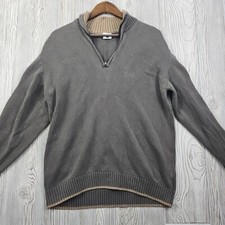 Columbia Sweater Men's XL Brown Long Sleeve 1/4 Zip Pullover Soft Comfy Cozy