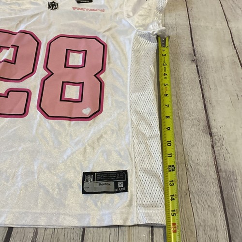 Minnesota Vikings Adrian Peterson #28 Reebok NFL Jersey Womens Medium White Pink - Bild 9 von 18
