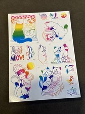 Lisa Frank Vintage Cat Multicolor Stickers