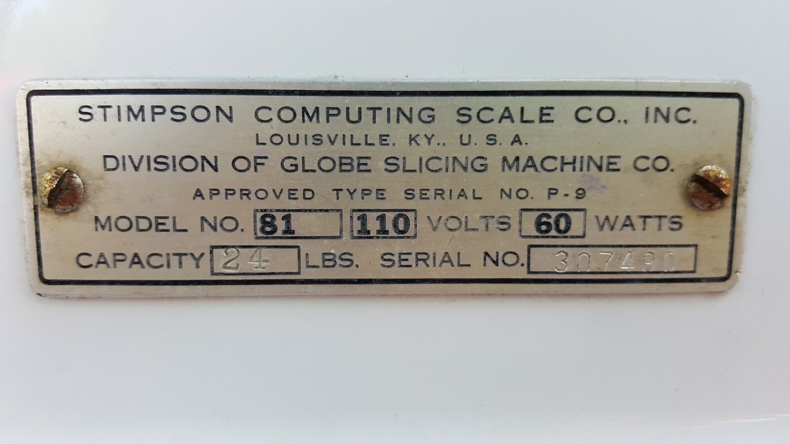 VINTAGE 1950's GLOBE STIMPSON Commercial Meat Scale eBay