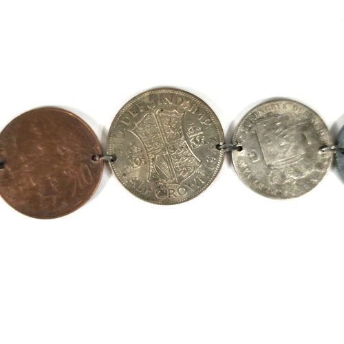 WWII Ära Bettel Münze Armband Weizen Penny Deutsch Belgisch Britisch Kanadisch Frankreich - Bild 8 von 9