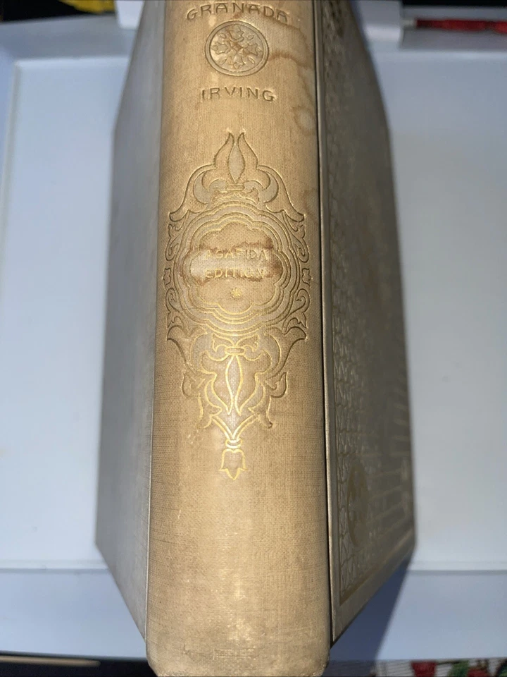 1893 CONQUEST OF GRANADA WASHINGTON IRVING Vol. 1, SPAIN WAR HISTORY $$$ - Image 4 of 4