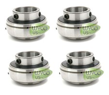 FOUR 4 INSERT AXLE BEARINGS, 1" ID, UC205-16, GREASE RING, SELF ALIGNING