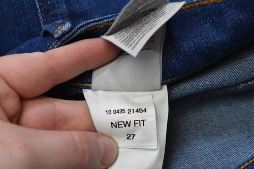 Mavi New Fit Low Rise Wide Leg Blue Jeans Slash Pockets Mid Wash Womens 27 - Picture 12 of 14