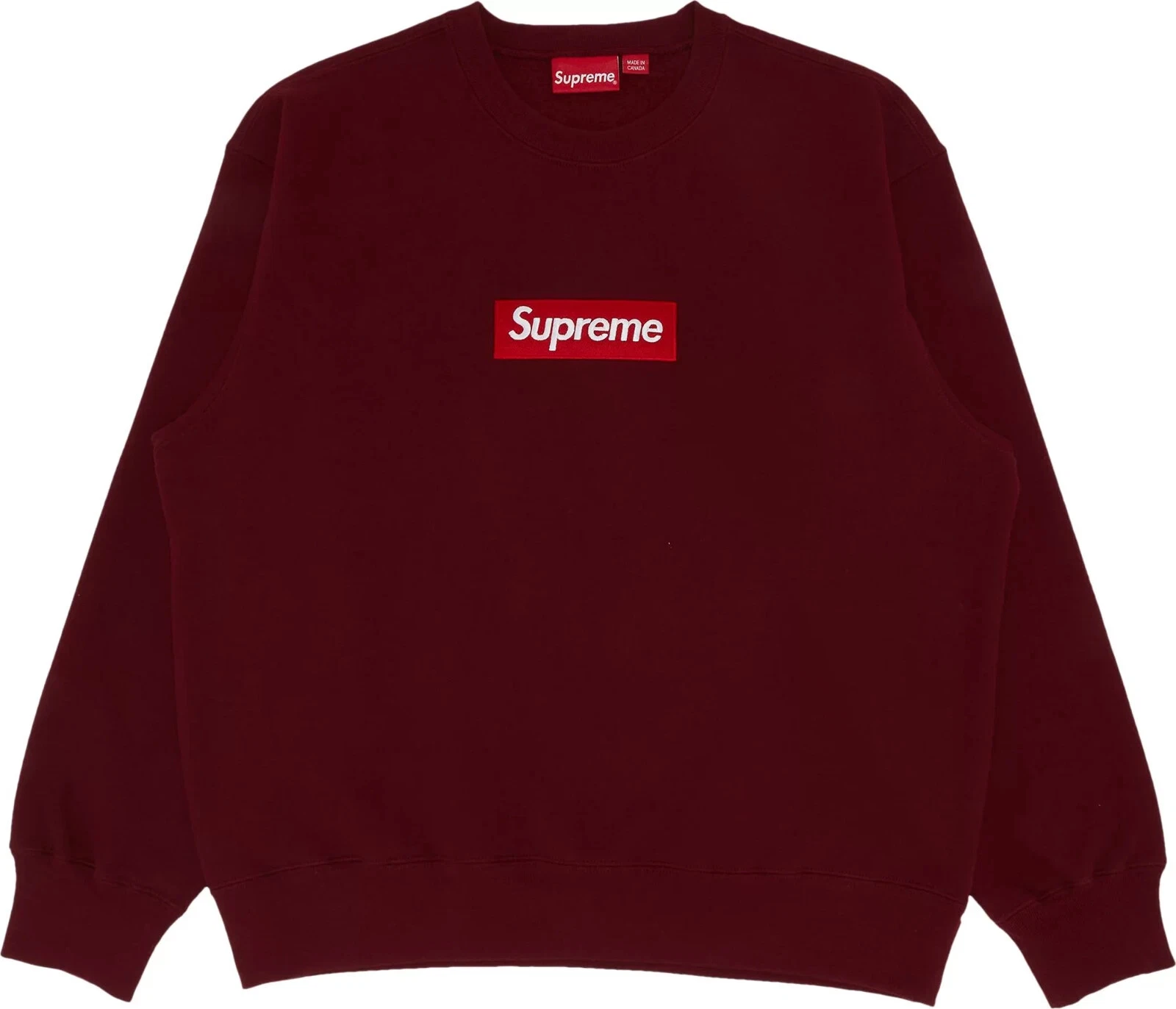 Supreme Box Logo Crewneck   Cardinal (taille moyenne)