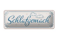 Blechschild Spruch 27X10 Cm Schlafgemach Deko Schild Tin Sign