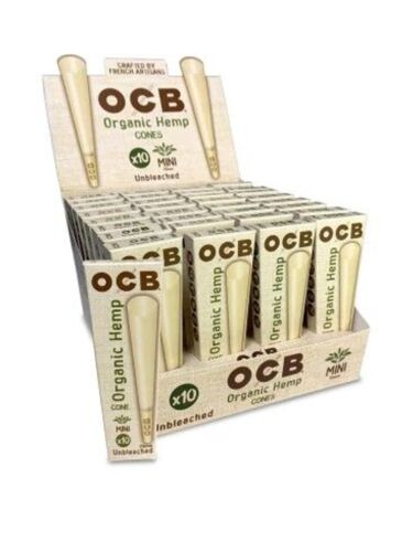 😎 OCB UNBLEACHED ORGANIC CONES ✨ MINI SIZE ✨ 32 PK PER BOX 10 CONES PACK - Picture 5 of 14