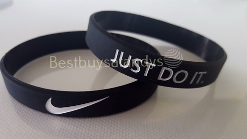 Nike JUST DO IT Sports 3D Silicone Wristband Baller Bands Bracelets Swoosh Logo - Picture 9 of 28