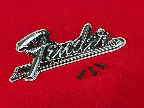 Vintage 1960s USA Fender Guitar Amplifier Logo Amp Badge