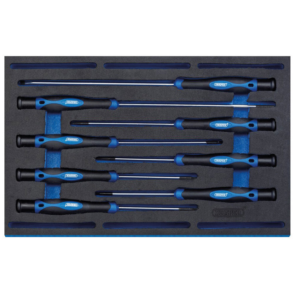 Set De 1/4 Tournevis De Précision Extra-long Draper 63399 – Avec Plateau EVA Pour Tiroir