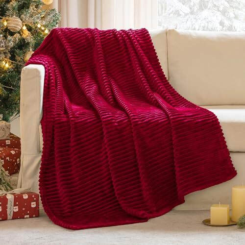 Christmas Fleece Throw Blanket for Couch 300GSM Super 60