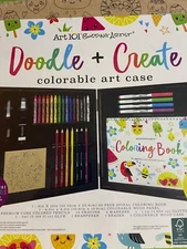 Art 101 Budding Artist 33 Piece Doodle Create Colorable Art Case 33 Pieces