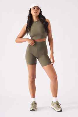 Women’s Cycling Shorts Ladies Comfy Stretch Active Wear Gym Shorts in Khaki  UK