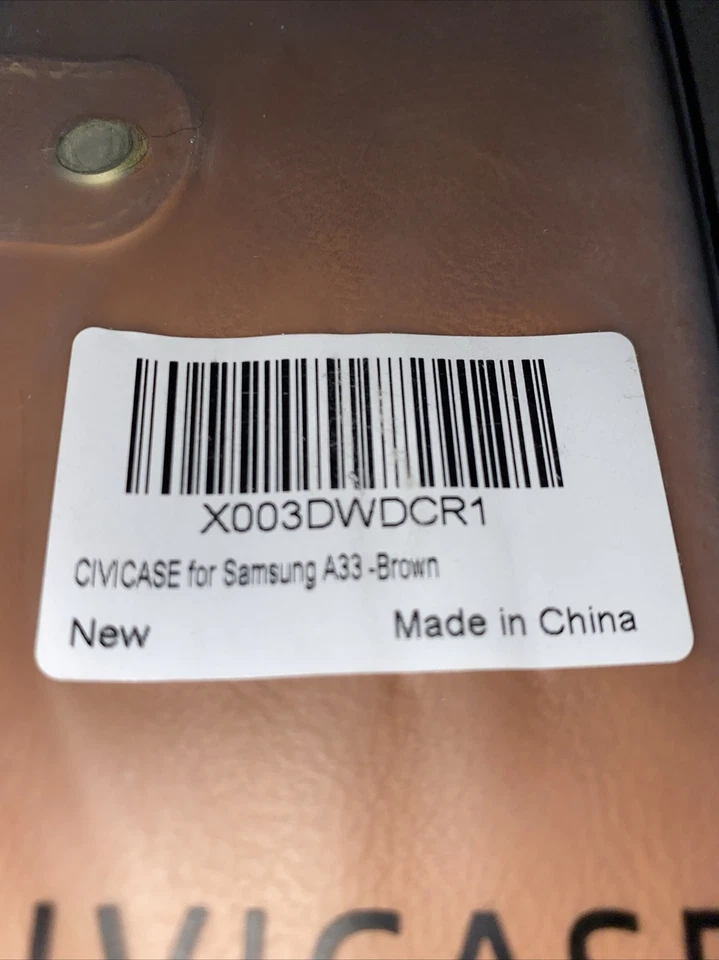 Civicase For Samsung A33 Faux Leather Wallet Flip Case Brown Card Slots New - Image 2 of 4