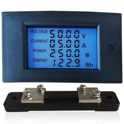 Multifunctional Digital 100V 20A 50A 100A Voltage Current Power Monitor Meter