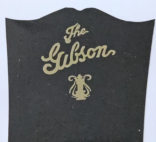 One GOLD Decal Headstock Gibson Logo,  Die-Cut Vinyl Decal