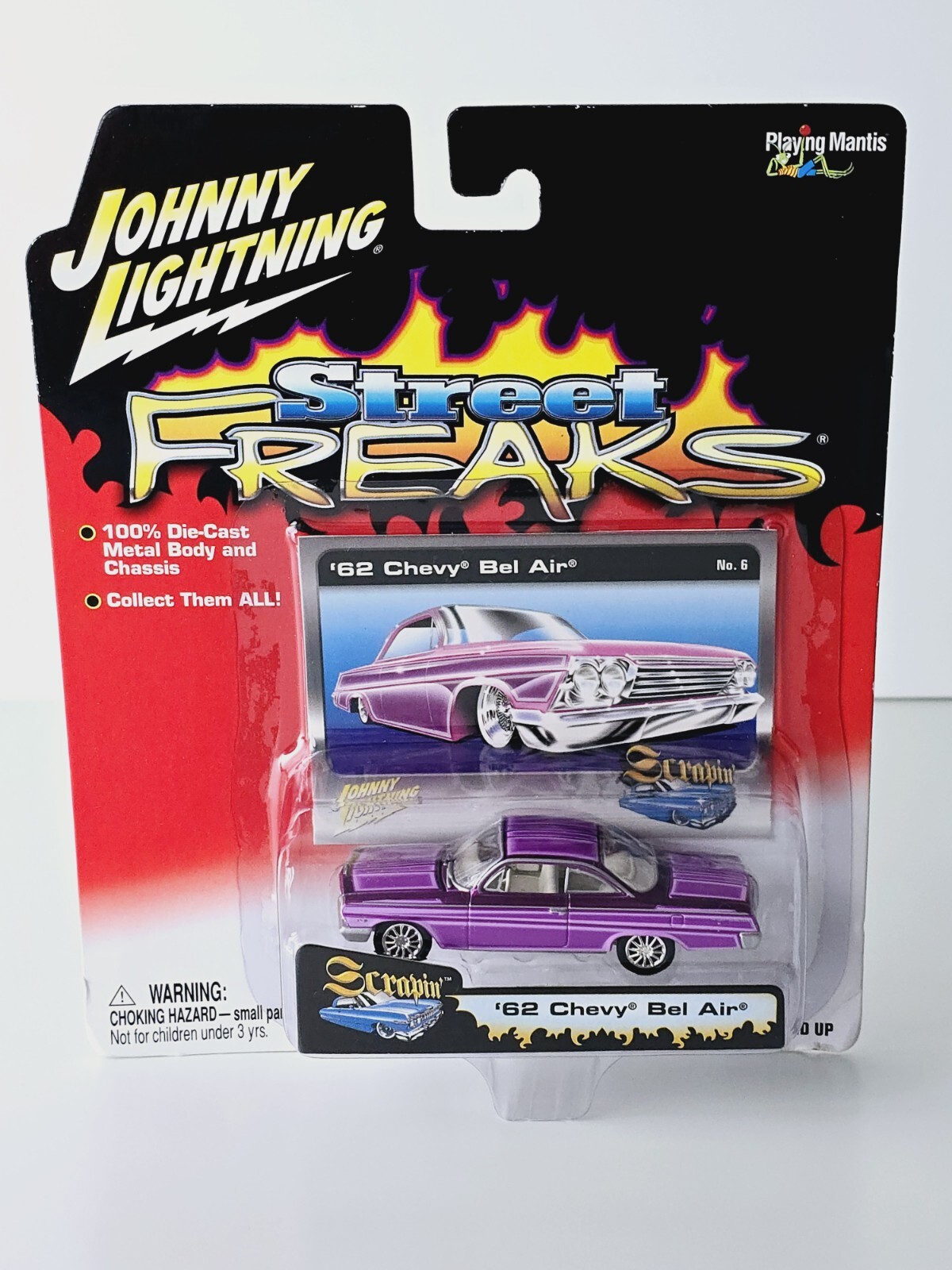 Johnny Lightning Street Freaks 1962 Chevy Bel Air Purple 164 Diecast eBay