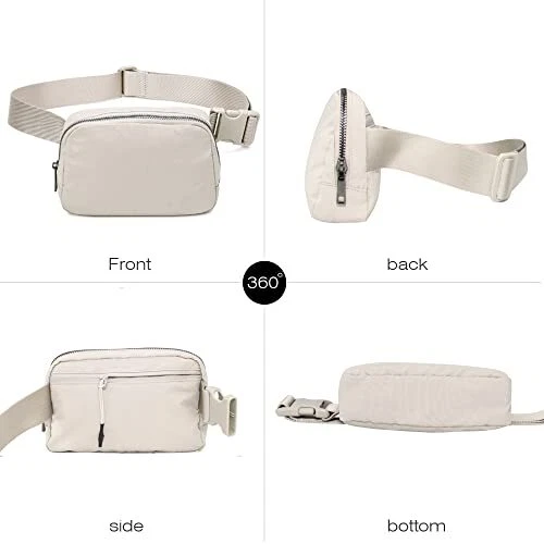 Fanny Belt Bag Waist Pack Crossbody Bags Bum Bag for Running Hiking beige
