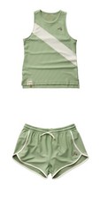 Tracksmith Women's Van Cortlandt Singlet  Shorts - Loden/Ivory - Small