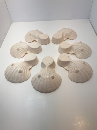Karoff Pink Clam Oyster Shell Seafood/Shrimp Cocktail Serving Trays MCM Set of 7 - 第 4/15 張圖片