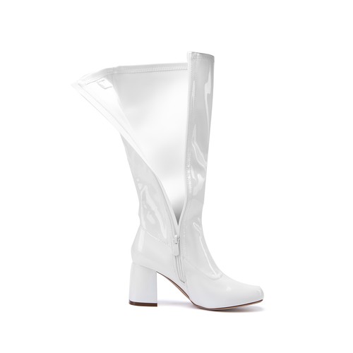 Women Gogo Boots Chunky Block Heel Square Toe Knee High Boots Snug Fit Elegant - Picture 36 of 37