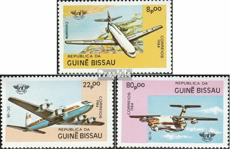 Guinea-Bissau 754-756 mint/MNH 1984 Civil Aviation