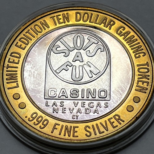 7/11 Limited Edition Ten Dollar Gaming Token .999 Fine Silver Strike Rare - Picture 16 of 20
