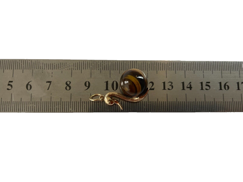 1973 Swan Pendant 9ct Gold Tigers Eye Swan Pendant Tigers Eye Vintage Pendant - 第 4/18 張圖片