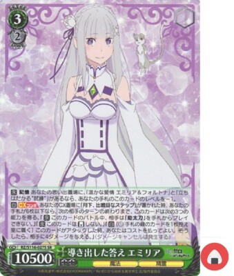 Weiss Schwarz card RZ/S116-027S SR Emilia Re Zero Japan