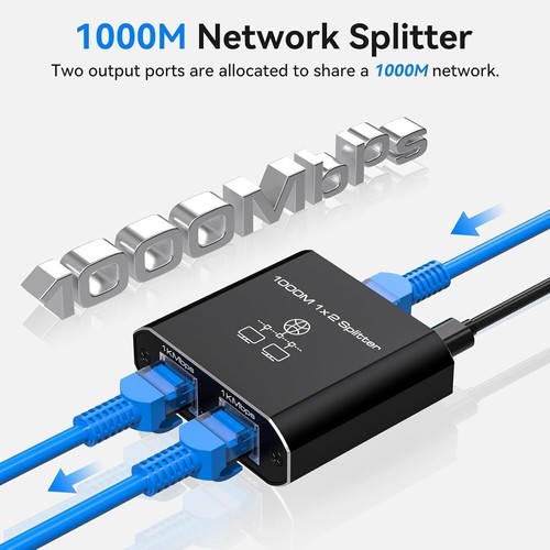 RJ45 Adapter Splitter 1 auf 2 Ethernet LAN Splitter Netzwerkkabel CAT5/6/7/8 - Bild 4 von 12