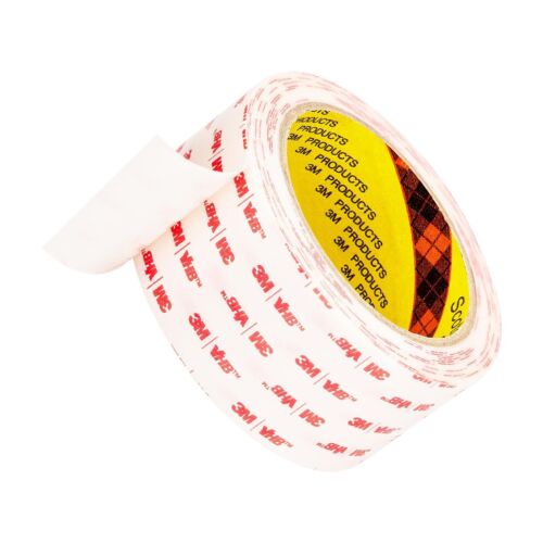 3M Double Sided Mounting Tape VHB 2''x15.4Ft 0.025in Thick White 4930 Heavy D...