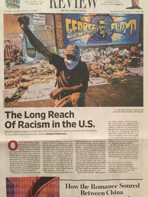 GEORGE FLOYD THE LONG REACH OF RACISM IN THE US WALL STREET JOURNAL ARTICLE WSJ. | eBay