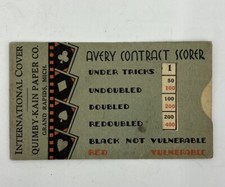 Vintage Advertising Bridge Scorer Calculator 1933 Avery Company
