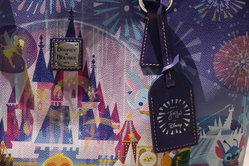 Disney Parks Dooney & Bourke Mickey Castle Purple Tote Bag Purse Joey Chou NEW - Picture 4 of 20