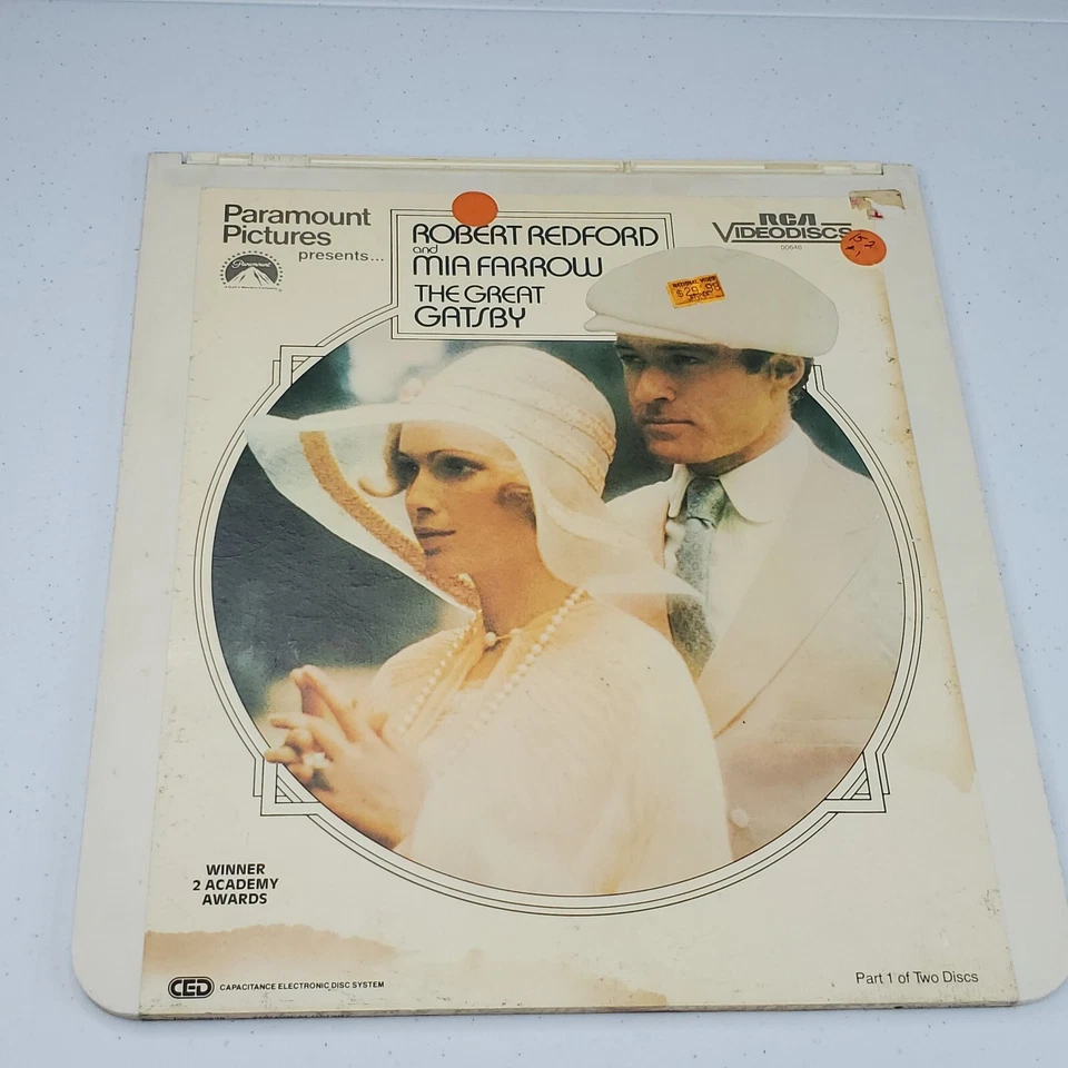 1983 The Great Gatsby CED Video Disc Robert Redford Mia Farrow Disc 1 & 2 Set - Image 2 of 4