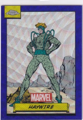 Topps Marvel Chrome 2024 Card No. 140 Haywire Blue Wave Refractor 28/150