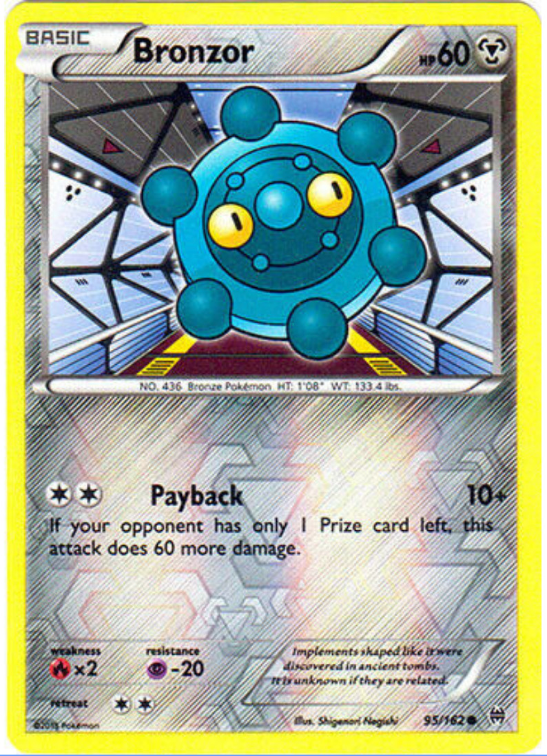 Bronzor - 95/162 - Common - Reverse Holo  - XY BREAKthrough - NM/M - New