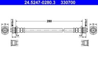 ATE 24.5247-0280.3 Bremsschlauch FüR Opel