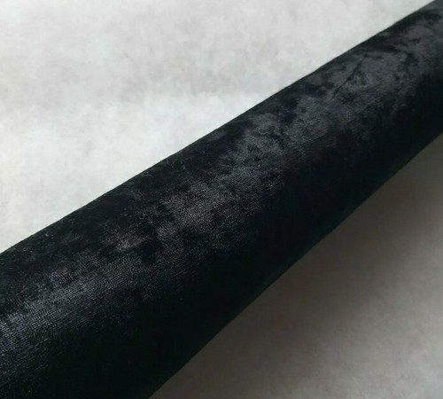 Black crushed velvet Black draft excluder stopper breeze stop snake. Many sizes - Picture 2 of 9
